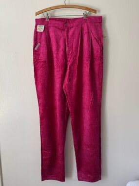 Vintage Silvio Rossini Thick Whale Pink Corduroy Double Pleat Men’s Trouser 34